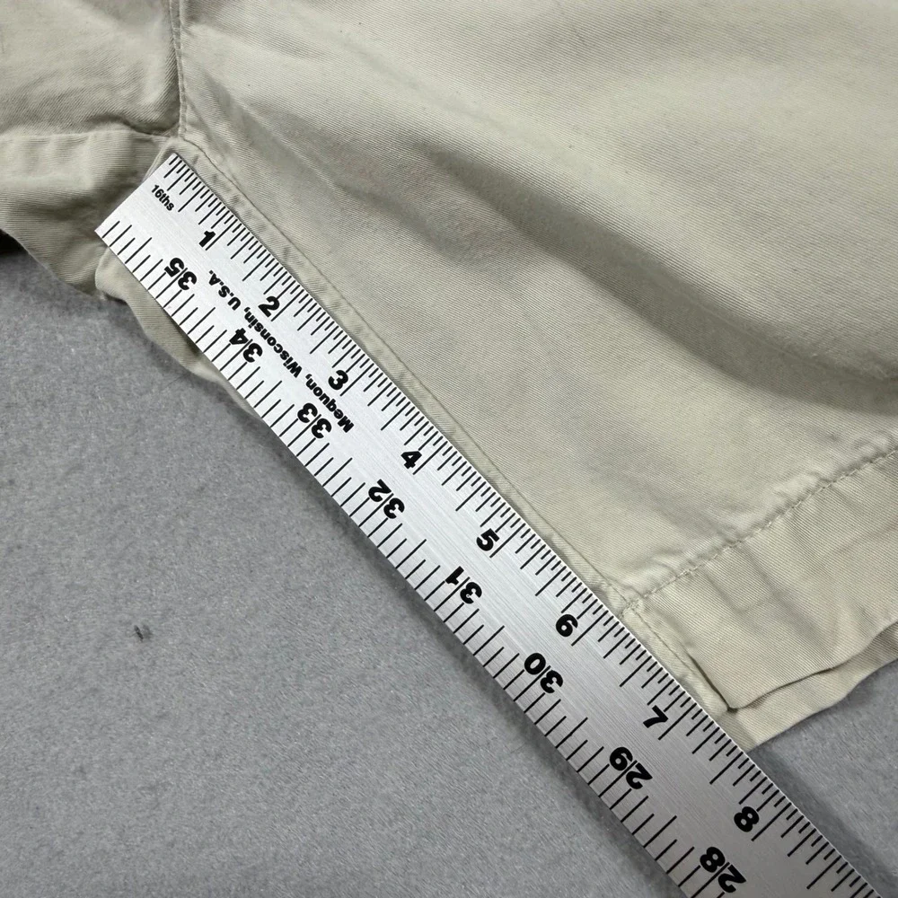 Polo Golf Ralph Lauren Mens Tan Beige Pleated Chino Shorts‎ Cotton Size 37
